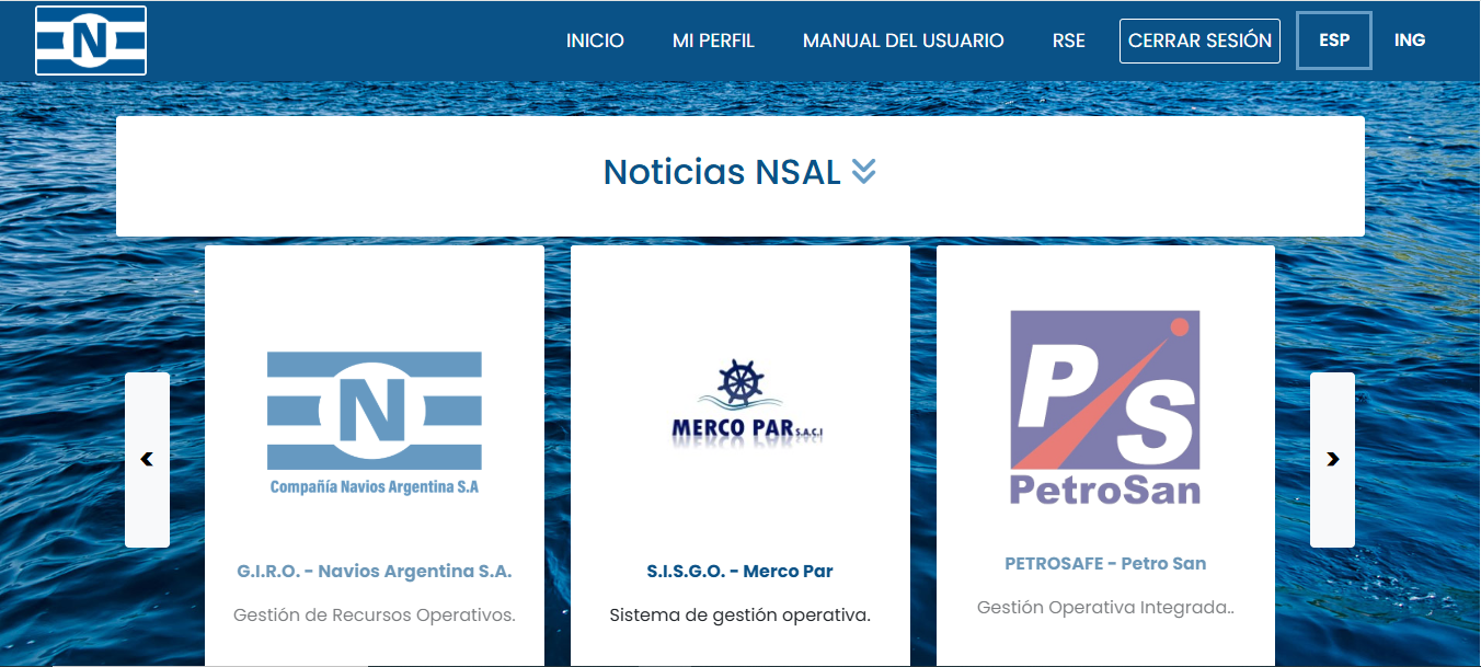 Acceso Plataforma GIRO Navios y Carga Reportes de Eventos